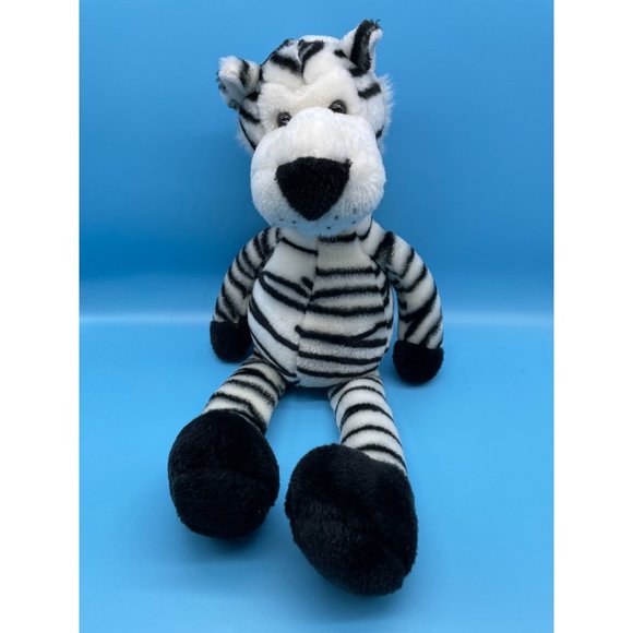Circus Circus Zebra 21" Black White Stuffed Plush Striped Dangling Legs Animal - Picture 1 of 7